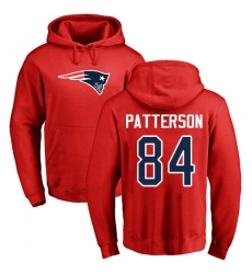 NFL Nike New England Patriots #84 Cordarrelle Patterson Red Name & Number Logo Pullover Hoodie