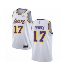 Women's Los Angeles Lakers #17 Isaac Bonga Authentic White Basketball Jersey - Association Edition