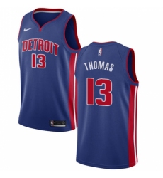 Women's Nike Detroit Pistons #13 Khyri Thomas Swingman Royal Blue NBA Jersey - Icon Edition