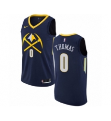 Men's Nike Denver Nuggets #0 Isaiah Thomas Swingman Navy Blue NBA Jersey - City Edition