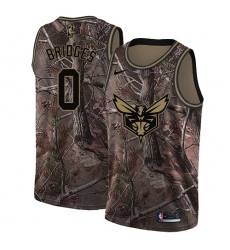 Youth Nike Charlotte Hornets #0 Miles Bridges Swingman Camo Realtree Collection NBA Jersey
