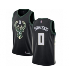 Youth Milwaukee Bucks #0 Donte DiVincenzo Swingman Black Basketball Jersey - Statement Edition