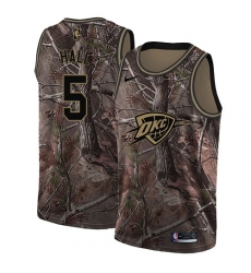 Youth Nike Oklahoma City Thunder #5 Devon Hall Swingman Camo Realtree Collection NBA Jersey