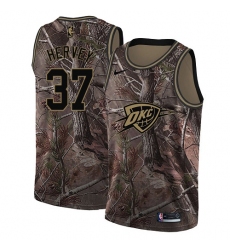 Women's Nike Oklahoma City Thunder #37 Kevin Hervey Swingman Camo Realtree Collection NBA Jersey