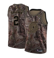 Women's Nike Portland Trail Blazers #2 Wade Baldwin Swingman Camo Realtree Collection NBA Jersey