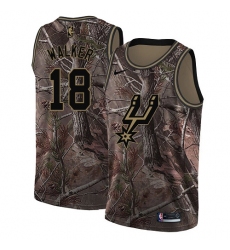 Youth Nike San Antonio Spurs #18 Lonnie Walker Swingman Camo Realtree Collection NBA Jersey
