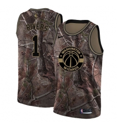 Men's Nike Washington Wizards #1 Austin Rivers Swingman Camo Realtree Collection NBA Jersey