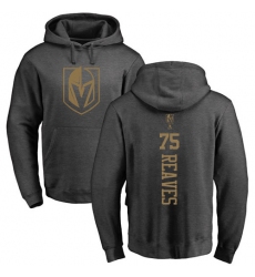 NHL Adidas Vegas Golden Knights #75 Ryan Reaves Charcoal One Color Backer Pullover Hoodie