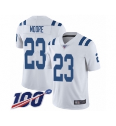 Men's Indianapolis Colts #23 Kenny Moore White Vapor Untouchable Limited Player 100th Season Football Jersey