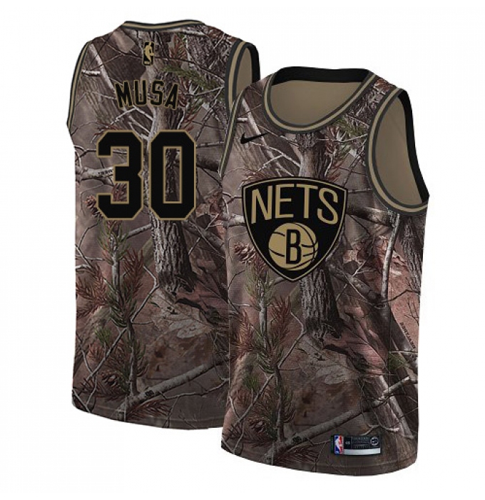 Men's Nike Brooklyn Nets #30 Dzanan Musa Swingman Camo Realtree Collection NBA Jersey