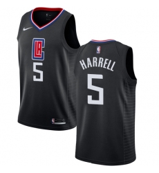 Men's Nike Los Angeles Clippers #5 Montrezl Harrell Swingman Black NBA Jersey Statement Edition