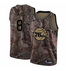 Youth Nike Philadelphia 76ers #8 Zhaire Smith Swingman Camo Realtree Collection NBA Jersey
