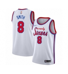 Youth Philadelphia 76ers #8 Zhaire Smith Swingman White Hardwood Classics Basketball Jersey
