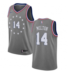 Women's Nike Philadelphia 76ers #14 Shake Milton Swingman Gray NBA Jersey - City Edition