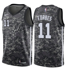 Men's Nike San Antonio Spurs #11 Bryn Forbes Swingman Camo NBA Jersey - City Edition