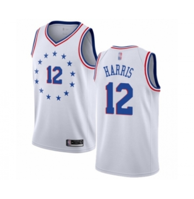 Men's Philadelphia 76ers #12 Tobias Harris White Swingman Jersey - Earned Edition