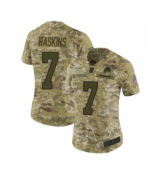 Women's Washington Redskins #7 Dwayne Haskins Limited Camo 2018 Salute to Service Football Jersey