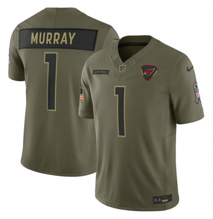 Men's Arizona Cardinals #1 Kyler Murray Olive 2025 F.U.S.E. Salute to Service Limited Football Stitched Jersey