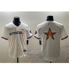 Men's Houston Astros Team Big Logo White 2025 City Connect Limited Stitched Baseball Jerseys