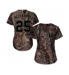 Women's New York Mets #25 Adeiny Hechavarria Authentic Camo Realtree Collection Flex Base Baseball Jersey
