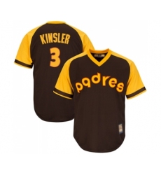 Youth San Diego Padres #3 Ian Kinsler Authentic Brown Alternate Cooperstown Cool Base Baseball Jersey
