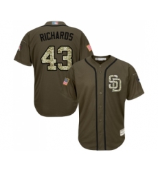Men's San Diego Padres #43 Garrett Richards Authentic Green Salute to Service Baseball Jersey