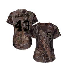 Women's San Diego Padres #43 Garrett Richards Authentic Camo Realtree Collection Flex Base Baseball Jersey