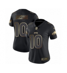 Women's Philadelphia Eagles #10 DeSean Jackson Black Gold Vapor Untouchable Limited Player Football Jersey