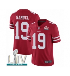 Men's San Francisco 49ers #19 Deebo Samuel Red Team Color Vapor Untouchable Limited Player Super Bowl LIV Bound Football Jersey