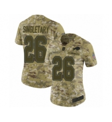 Women's Buffalo Bills #26 Devin Singletary Limited Camo 2018 Salute to Service Football Jersey