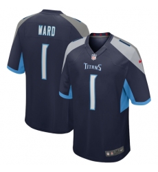 Men's Tennessee Titans #1 Cameron Ward Nike Navy 2025 NFL Draft First Round Pick Alternate Game