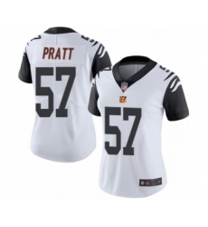 Women's Cincinnati Bengals #57 Germaine Pratt Limited White Rush Vapor Untouchable Football Jersey
