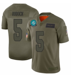Youth Miami Dolphins #5 Jake Rudock Limited Camo 2019 Salute to Service Football Jersey