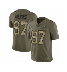 Youth Miami Dolphins #97 Christian Wilkins Limited Olive Camo 2017 Salute to Service Football Jersey