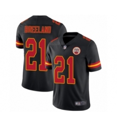 Men's Kansas City Chiefs #21 Bashaud Breeland Limited Black Rush Vapor Untouchable Football Jersey