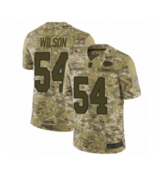 Youth Kansas City Chiefs #54 Damien Wilson Limited Camo 2018 Salute to Service Football Jersey