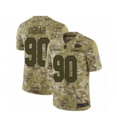 Youth Kansas City Chiefs #90 Emmanuel Ogbah Limited Camo 2018 Salute to Service Football Jersey