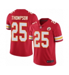 Men's Kansas City Chiefs #25 Darwin Thompson Red Team Color Vapor Untouchable Limited Player Football Jersey