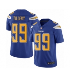 Men's Los Angeles Chargers #99 Jerry Tillery Limited Electric Blue Rush Vapor Untouchable Football Jersey