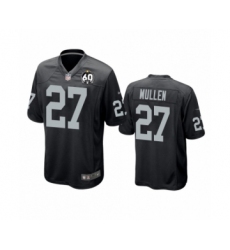 Women's Oakland Raiders #27 Trayvon Mullen Game Black 60th Anniversary Team Color Football Jersey