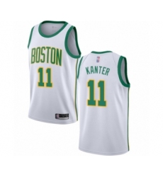 Youth Boston Celtics #11 Enes Kanter Swingman White Basketball Jersey - City Edition