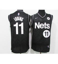 Men's Nike Brooklyn Nets #11 Kyrie Irving Black Jersey
