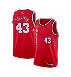 Men's Portland Trail Blazers #43 Anthony Tolliver Authentic Red Hardwood Classics Basketball Jersey
