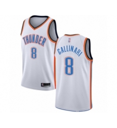 Youth Oklahoma City Thunder #8 Danilo Gallinari Swingman White Basketball Jersey - Association Edition