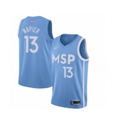 Men's Minnesota Timberwolves #13 Shabazz Napier Swingman Blue Basketball Jersey - 2019 20 City Edition