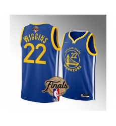 Men's Golden State Warriors #22 Andrew Wiggins Royal 2022 Finals Stitched Jersey