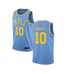 Women's Los Angeles Lakers #10 Jared Dudley Authentic Blue Hardwood Classics Basketball Jersey