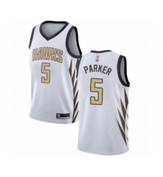 Youth Atlanta Hawks #5 Jabari Parker Swingman White Basketball Jersey - City Edition