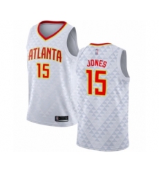 Women's Atlanta Hawks #15 Damian Jones Authentic White Basketball Jersey - Association Edition