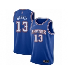 Women's New York Knicks #13 Marcus Morris Authentic Blue Basketball Jersey - Statement Edition